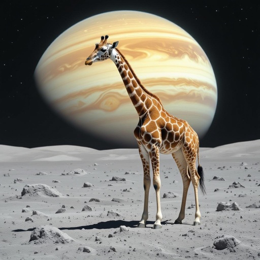 Giraffe around saturno