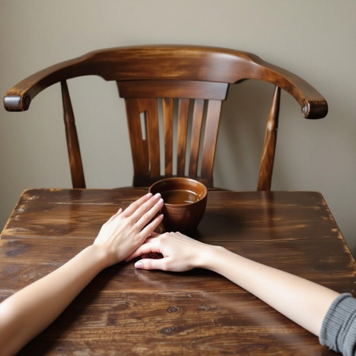 A chair and two arms