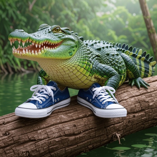 Crocadile with shoes