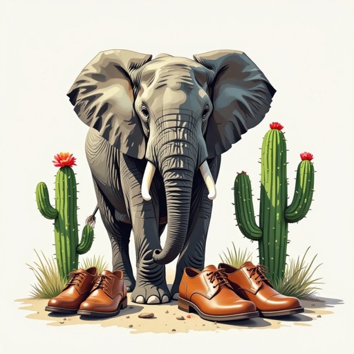 Elephant cactus shoes