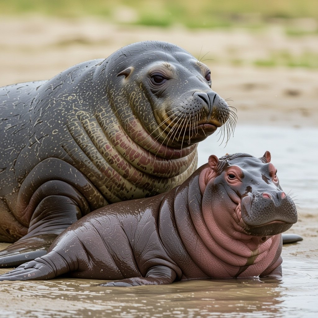 A rich seal have 1000000000000000000000000000000 poops Crying hippo