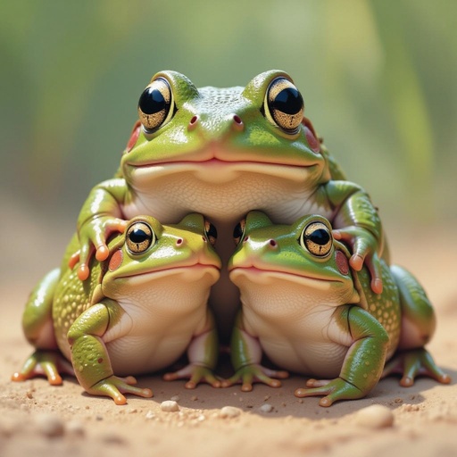 Beaver frog have best friends