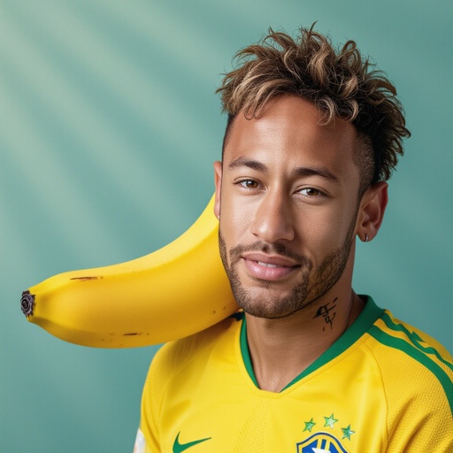 Uma banana com a cara do Neymar 