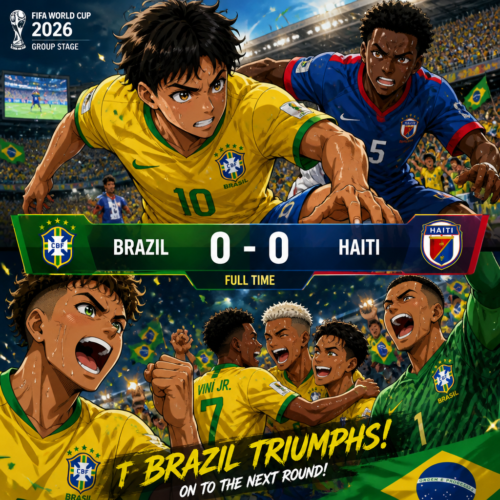 Brazil versus Haiti 2026 World Cup group 0-0 Brazil winning