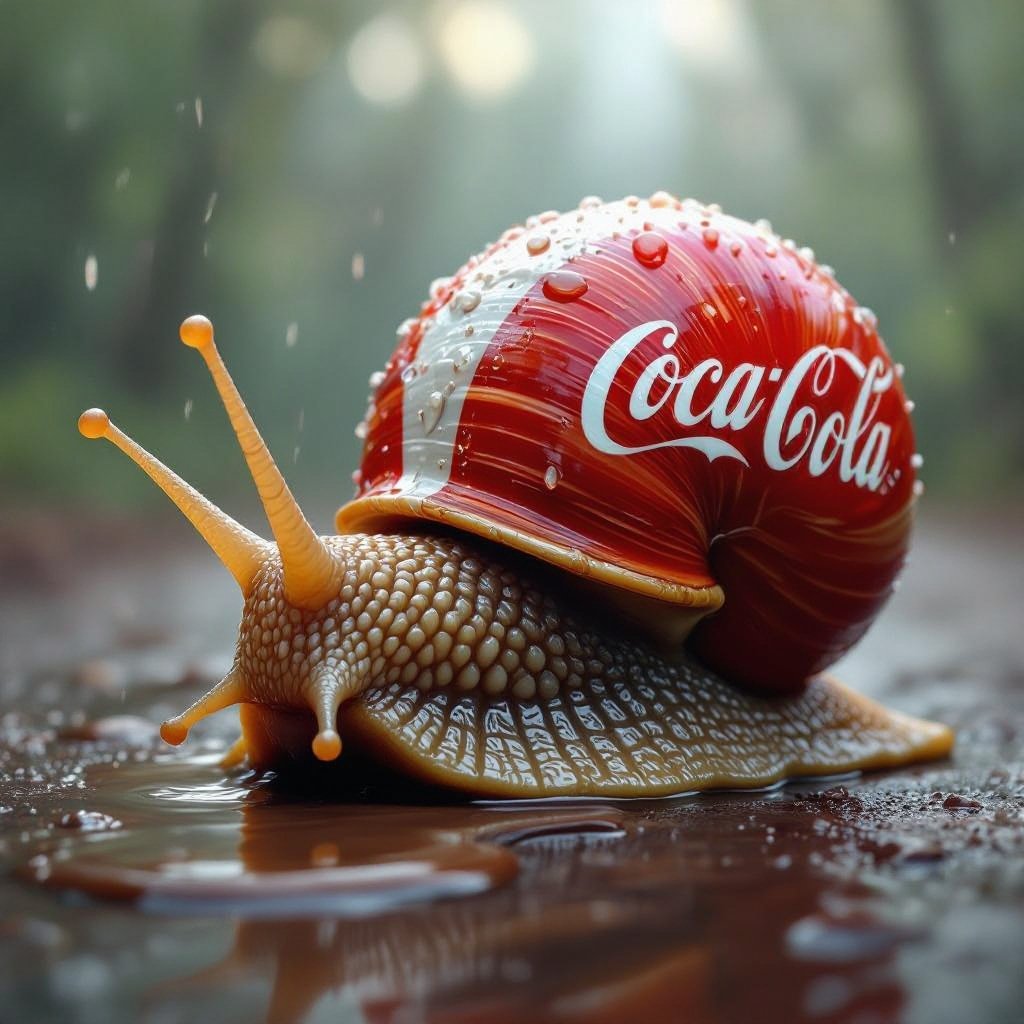 Coca cola snail