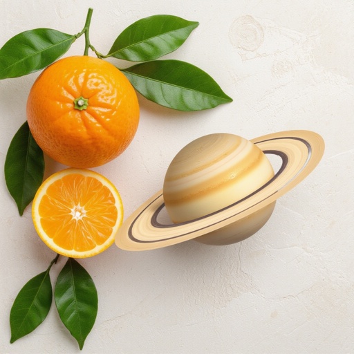 Orange with saturn