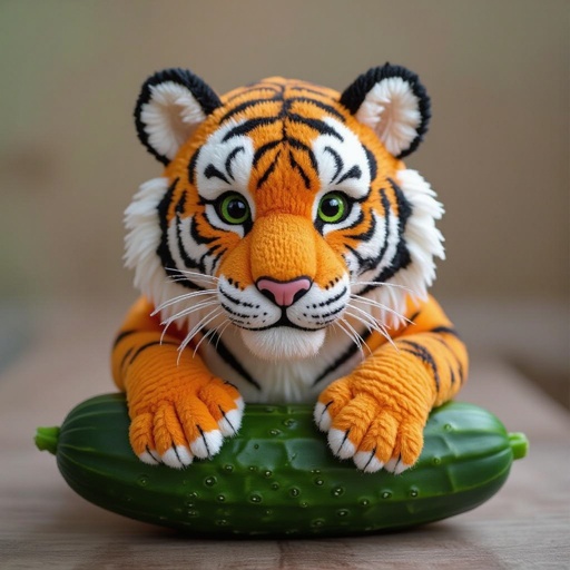 Makit in a tiger in a cucumber