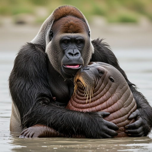 Poop gorilla crying walrus