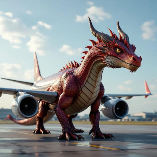 Un drago corpo di un aereo