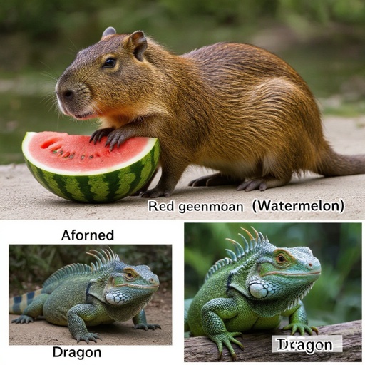 Capybara watermelon dragon