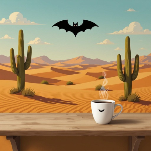 Decert with a shelf and a bat