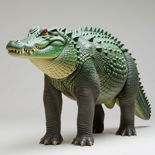Crocodile head and elephant legs and fish body