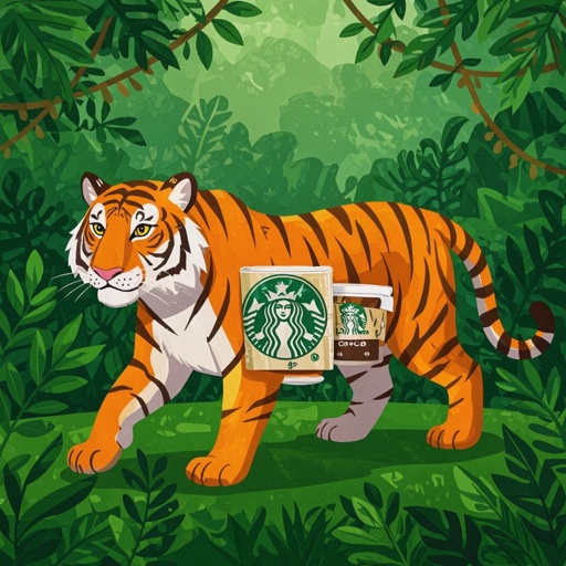 Tiger coffee body 4 tiger leg in jungle