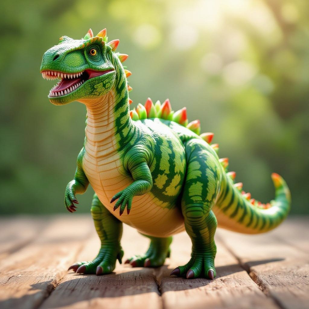 Un dinosauro fatto di cocomero