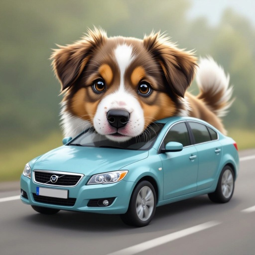 Um carro cachorro