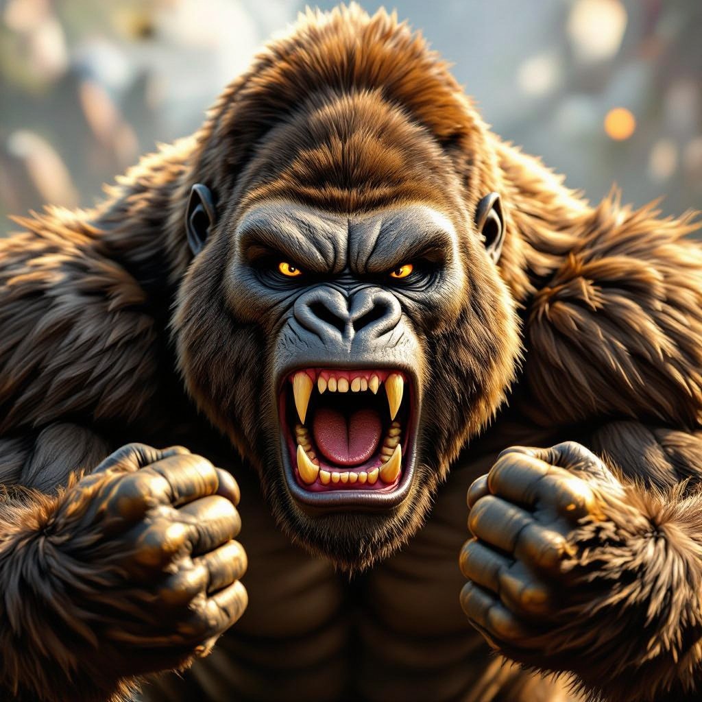 King gold gorilla anger