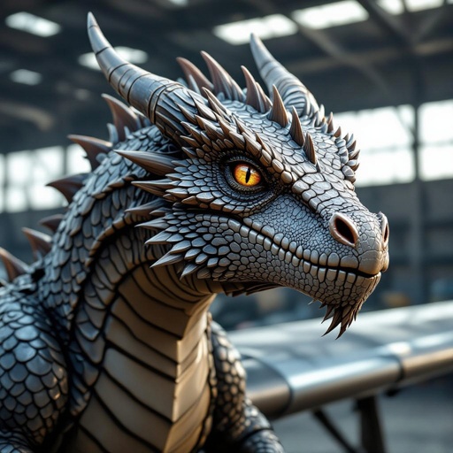 Un drago fuso ad un aereo