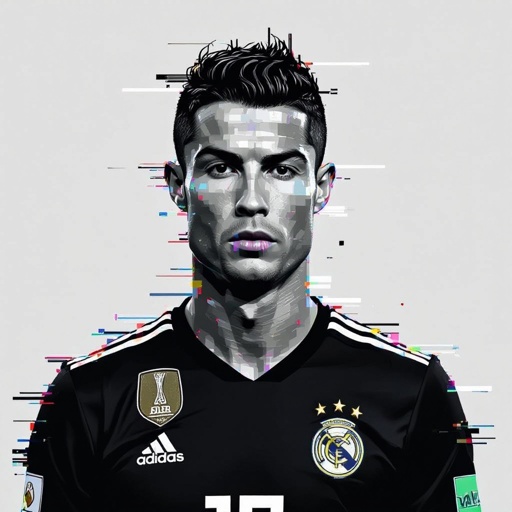 Make Ronaldo with black and white picture