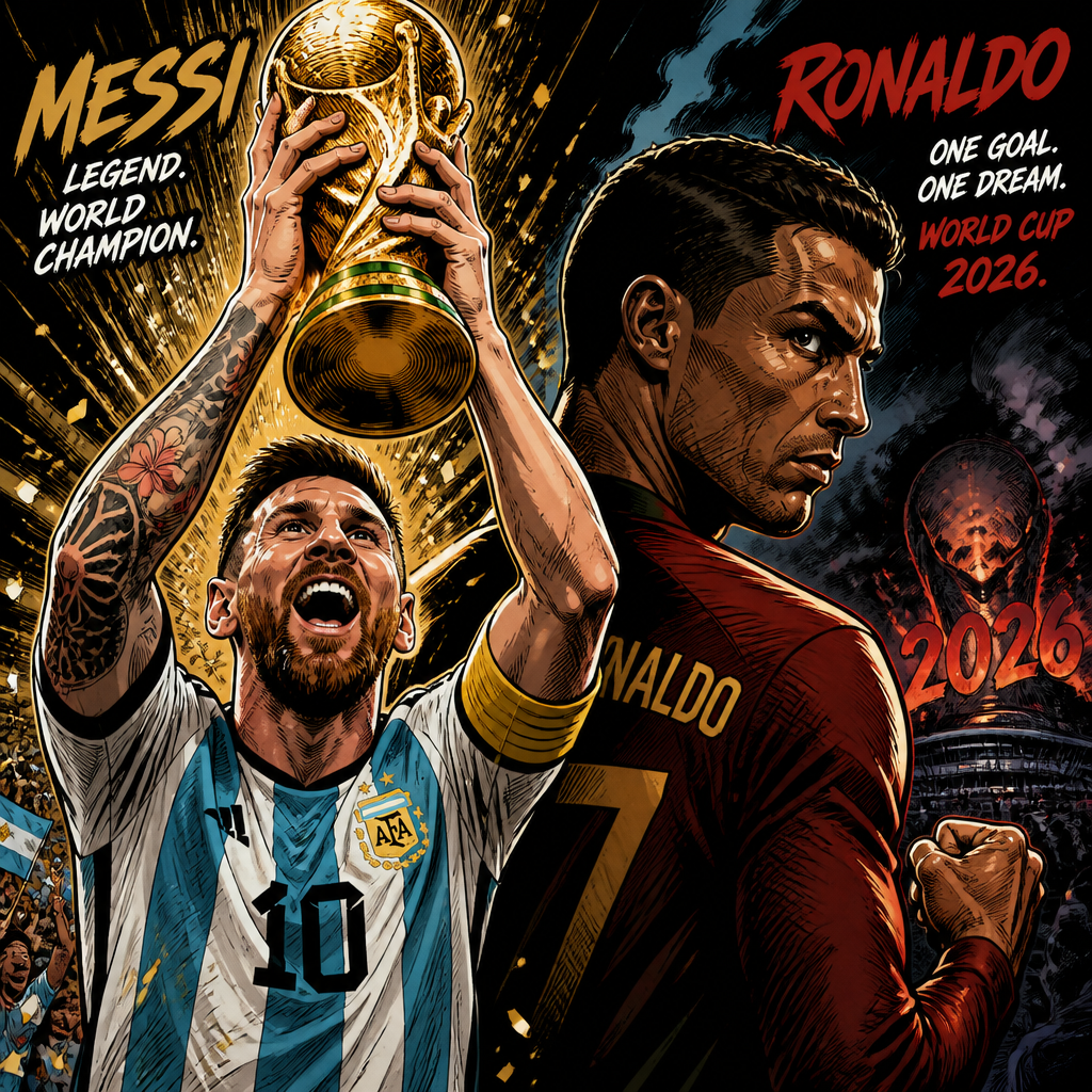 Messi winning the World Cup but Ronaldo wants revenge for World Cup 2026