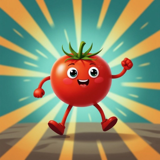 Um tomate com pernas é forte