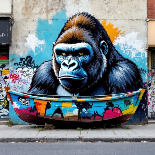 Gorilla con il corpo barca
