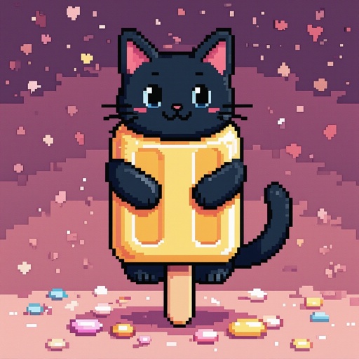 Cat in a popsicle