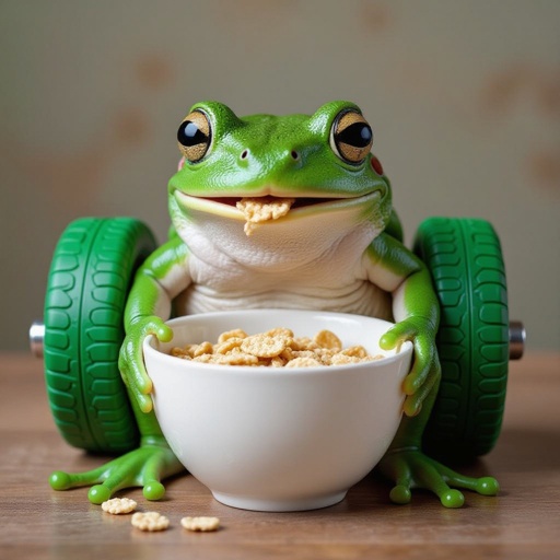 Frog tire body 2 human leg cereal