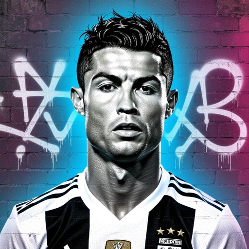 Make Ronaldo with black and white picture