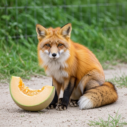 Fox with cantaloupe body