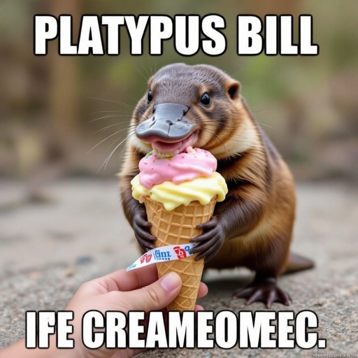 Platypus tape ice cream