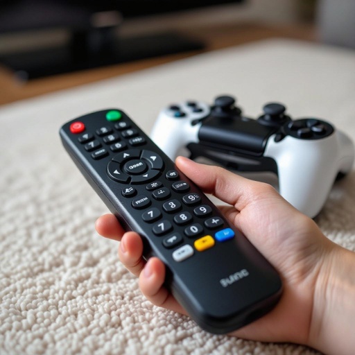 Telecomando della tv e controller della play 