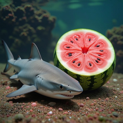 A shark and a water melon hybrid