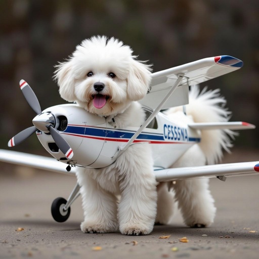 A dog combined with a airplane