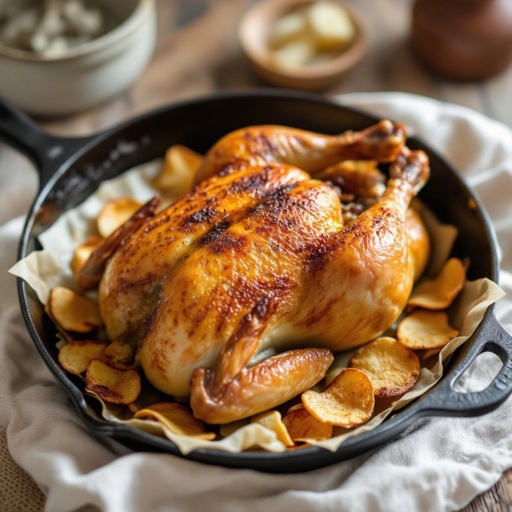 The chicken with chips