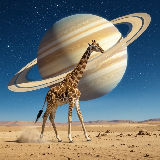 Giraffe around saturno saturnita