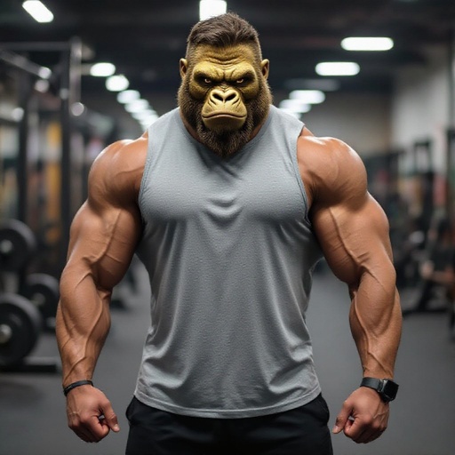 Gold Gorilla Muscle Macho