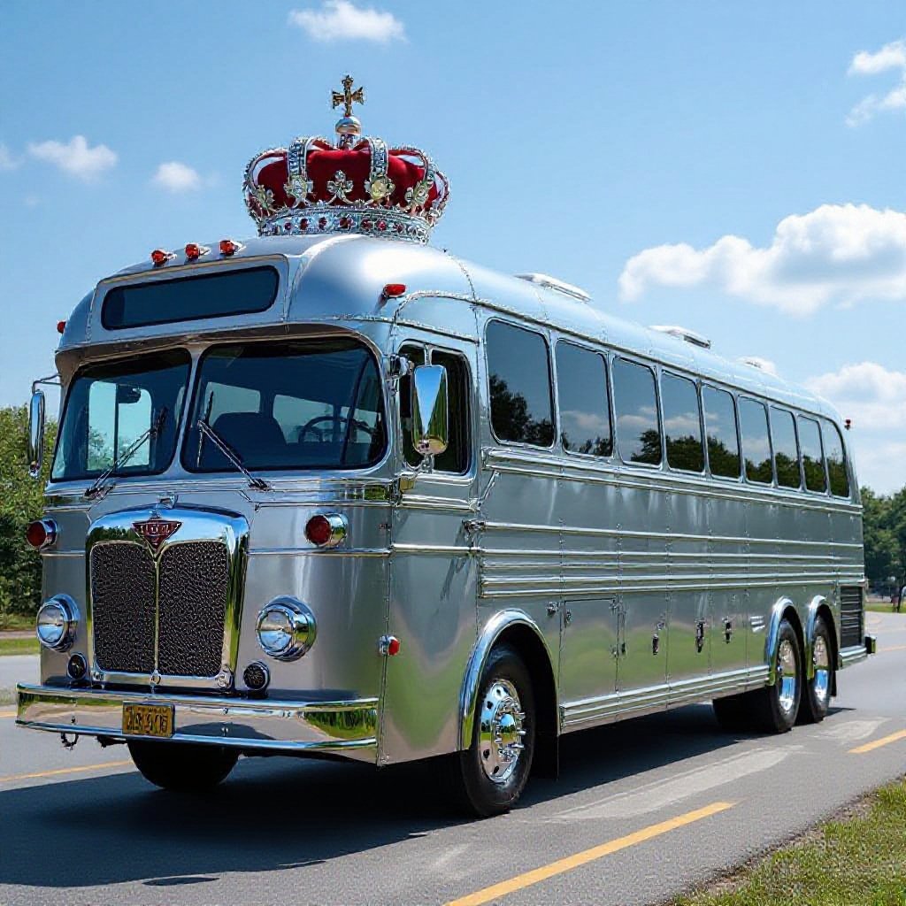 King silver big bus