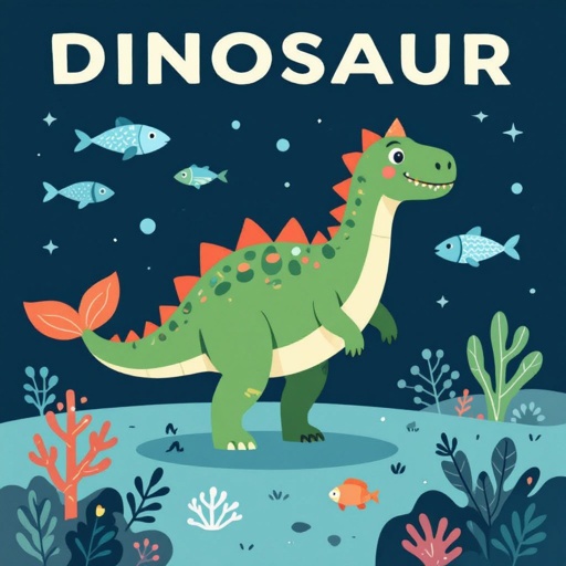 Un dinosauro con la coda di sirena
