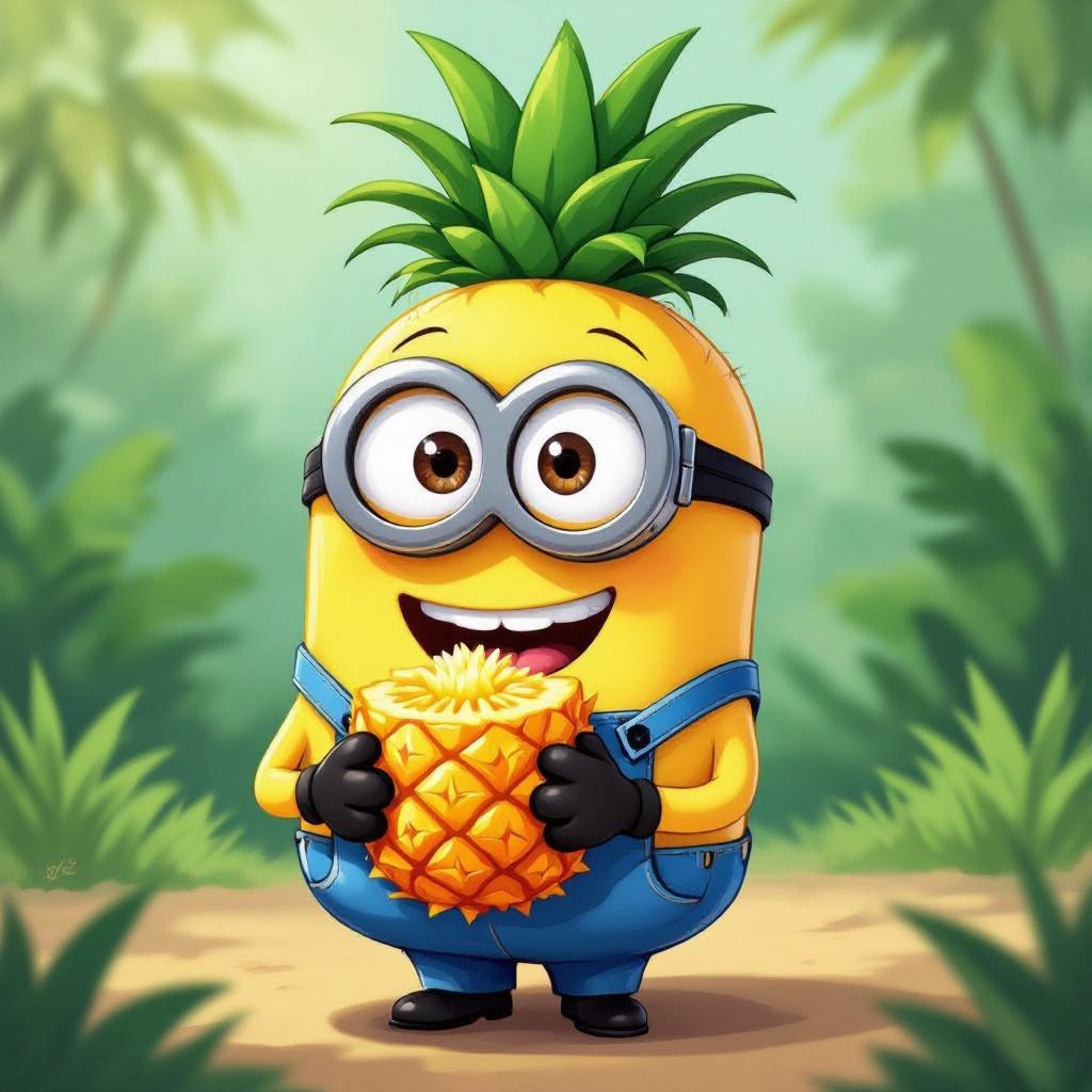 Un minion dí cattivissimo me godo a d’un Ananas