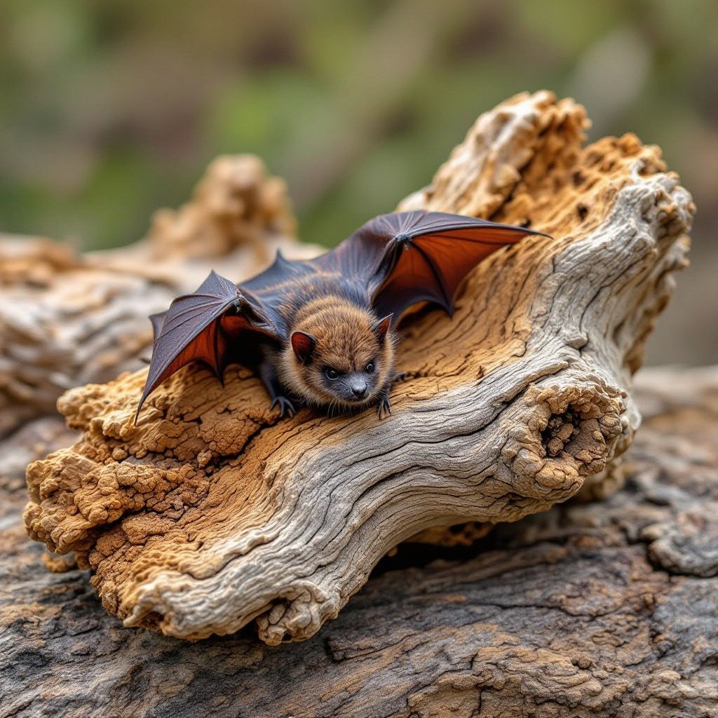 A piece of wood that’s like alive that has a bat that’s brown