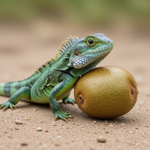 A lizard and a Kiwi