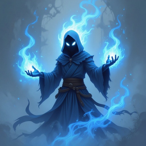 W. D Gaster che brucia tutto cn del fuoco blu