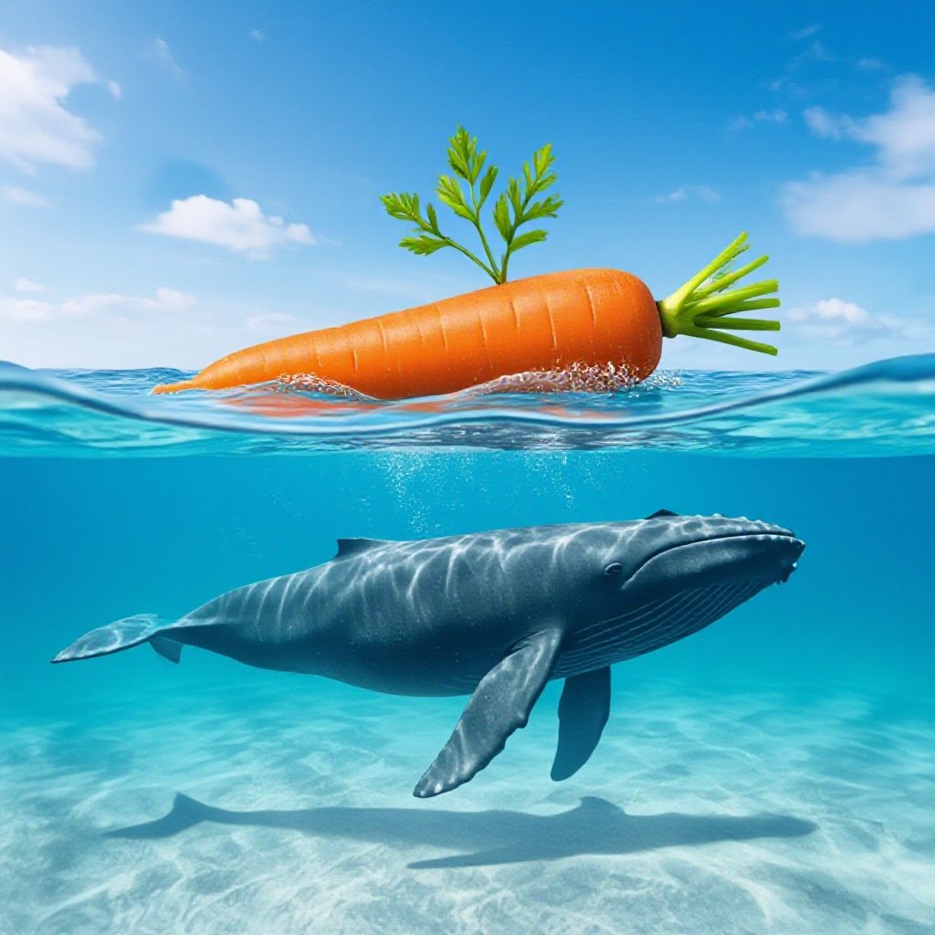 Create a carrot from whale
