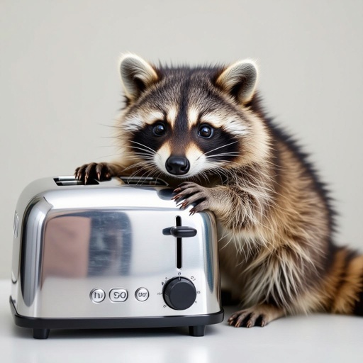Raccoon and a toaster mix together
