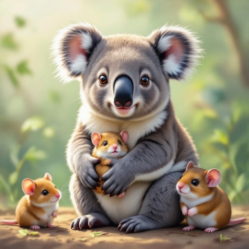 Per store But there is a koala here puppy hamster cats mice armadillo happy man Cuy cavo