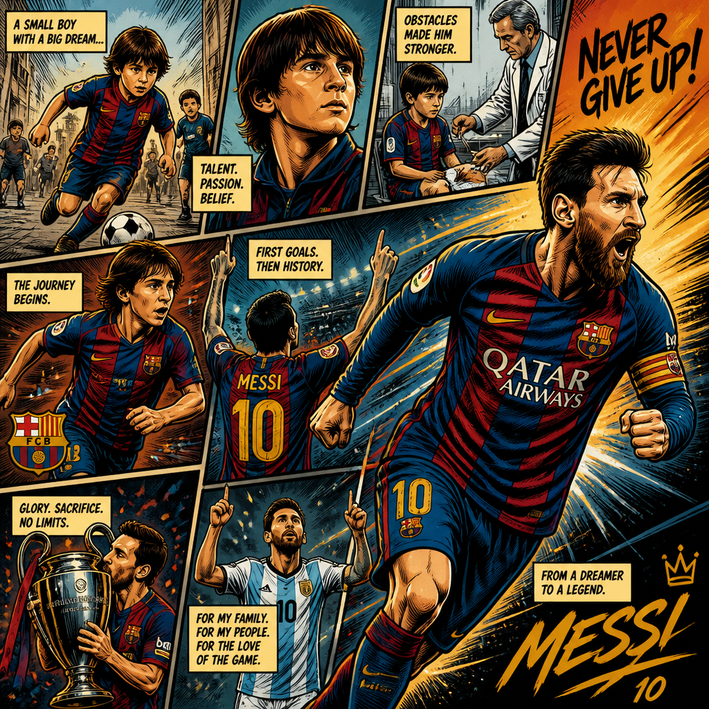 Messi as a kid to aldult