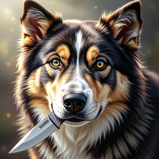 Body knife dog