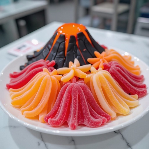 Volcano candy at squid games