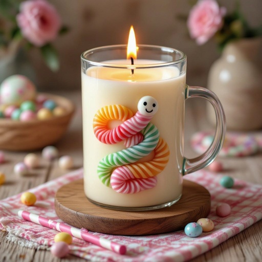Worm candle Candy