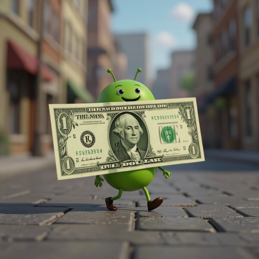 A dollar that walk around town